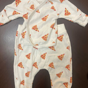 Monica + Andy Hello Baby Top and Pants Pizza theme 0-3 Months (2 PCS)